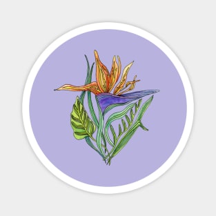 Bird of Paradise Watercolor Magnet